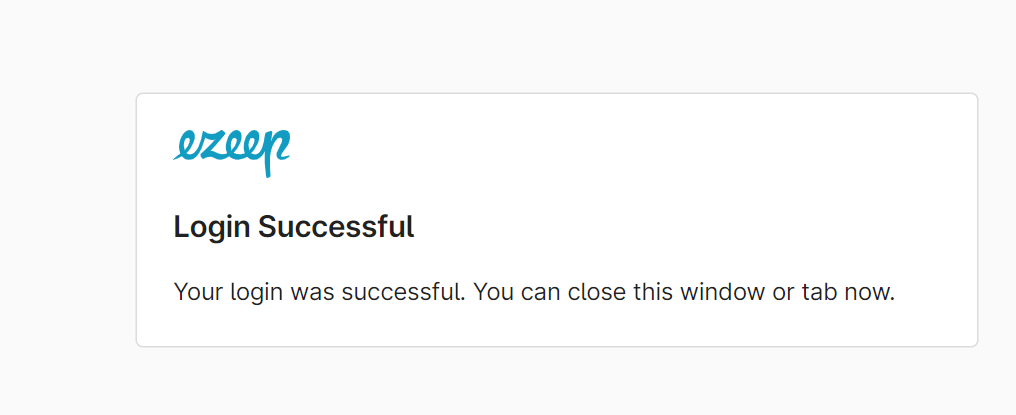 successful  sign in  into your account